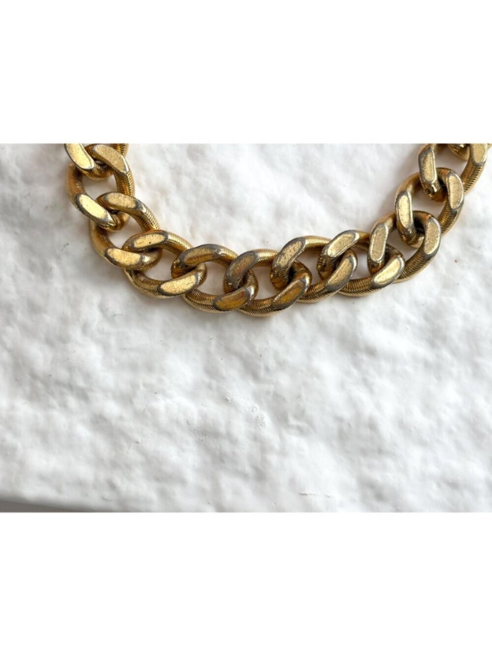 Monet Designer Signed Curb Chain Chunky Vintage 80's Style Bracelet - Picture 9 of 16